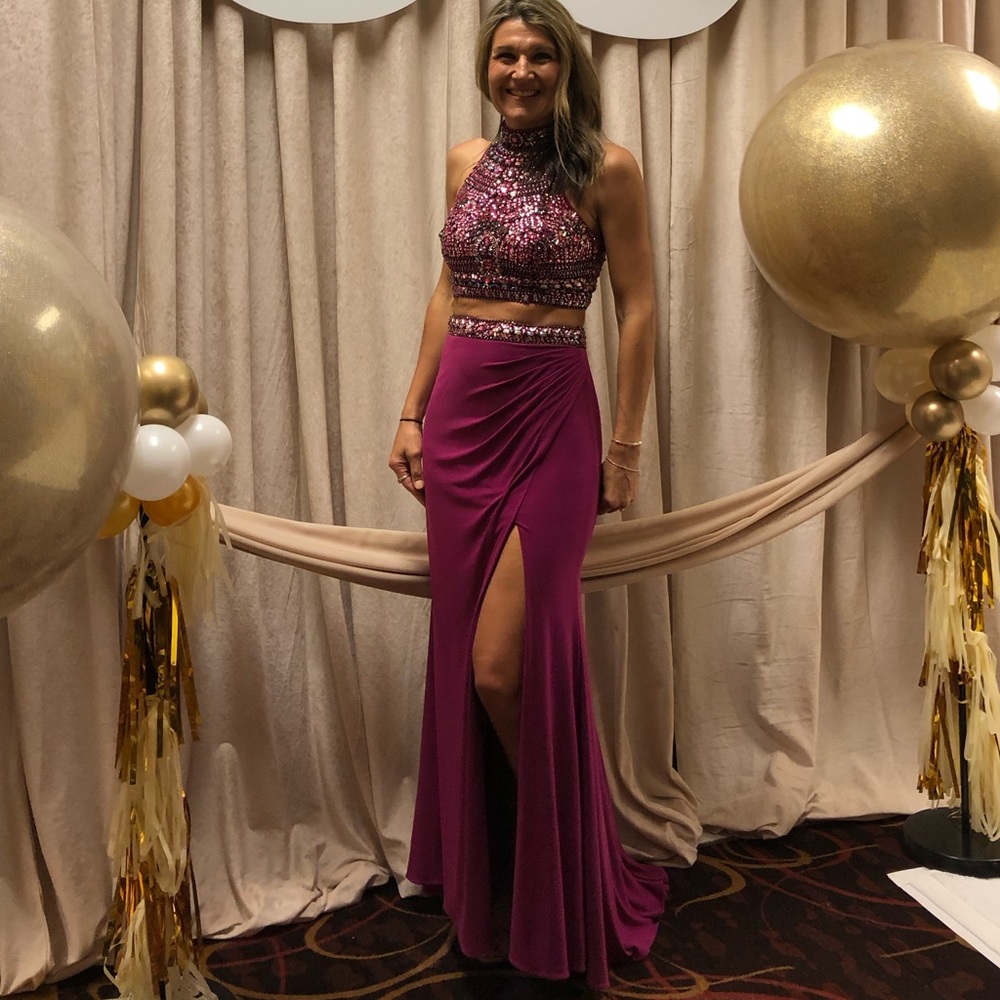 Sherri Hill 2 Piece Dress - Magenta